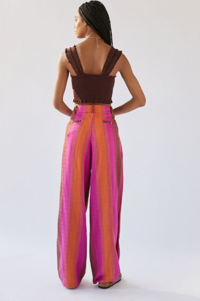 Martina Linen Mid-Rise Trousers #1