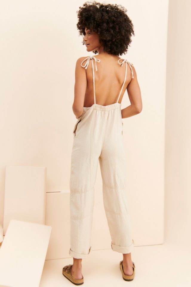 Harley Linen Backless Overall #1