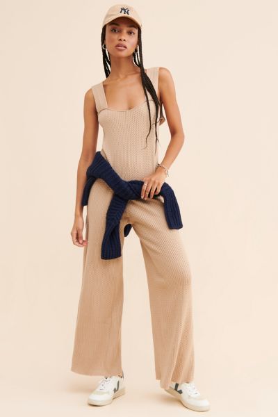 WeWoreWhat Knit Wide Leg Jumpsuit Product Page