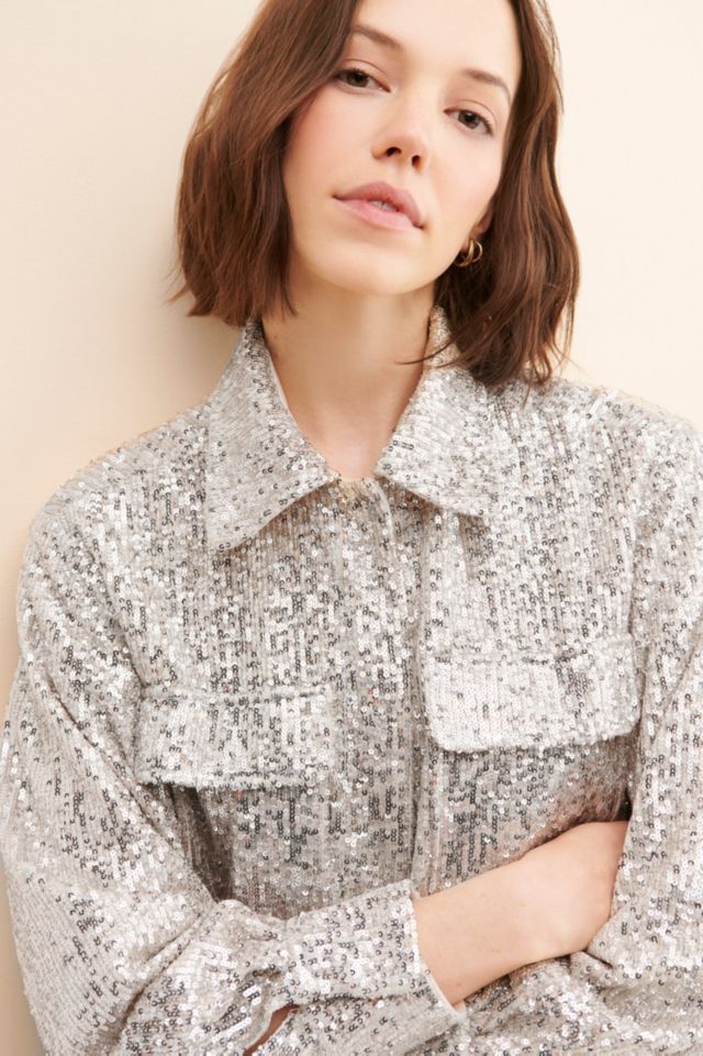 BB Dakota Glitter Sweet Shirt Jacket #2