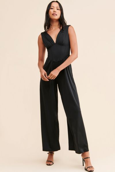 Rare London Corset Waist Jumpsuit
