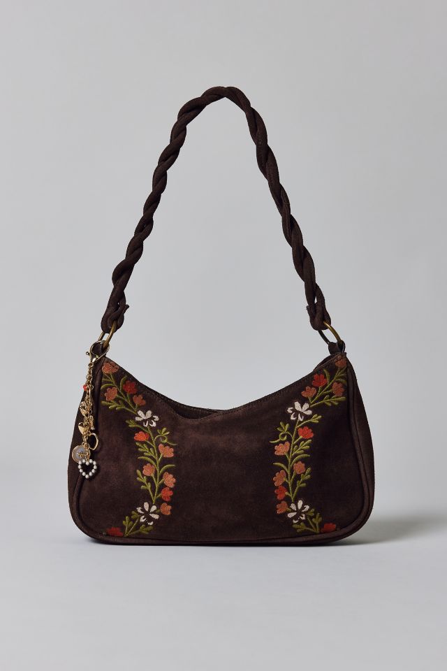 Kimchi Blue Ava Floral Suede Shoulder Bag #1