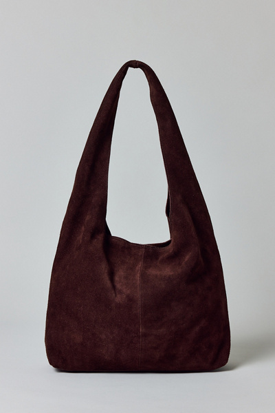 Mini Boston Bow Suede Shoulder Bag