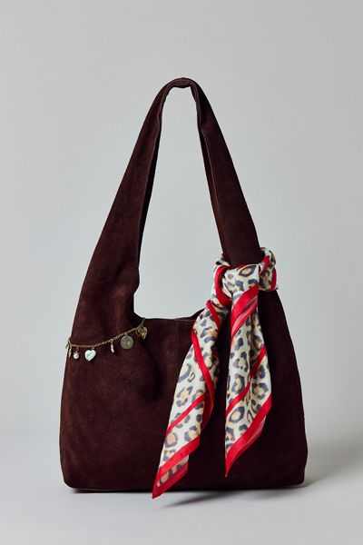 Mini Boston Suede Shoulder Bag