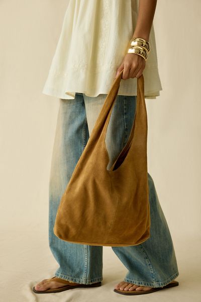 Mini Boston Suede Shoulder Bag