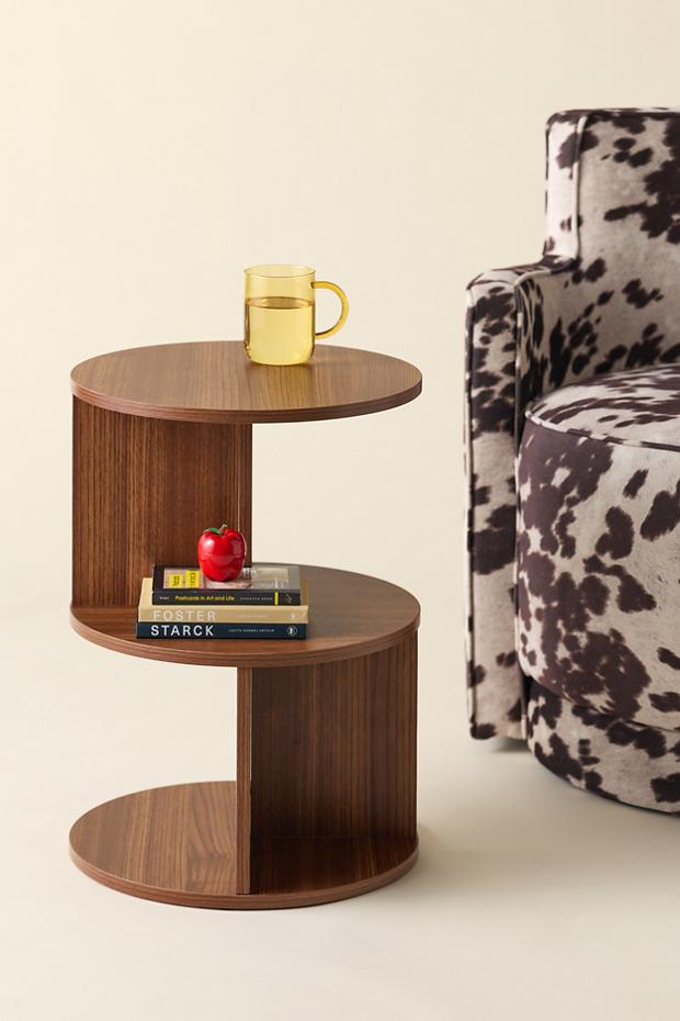 Devonne Round Split Two-Tier Side Table