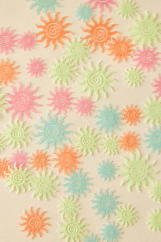Glow-In-The-Dark Sunburst Decal Set #1