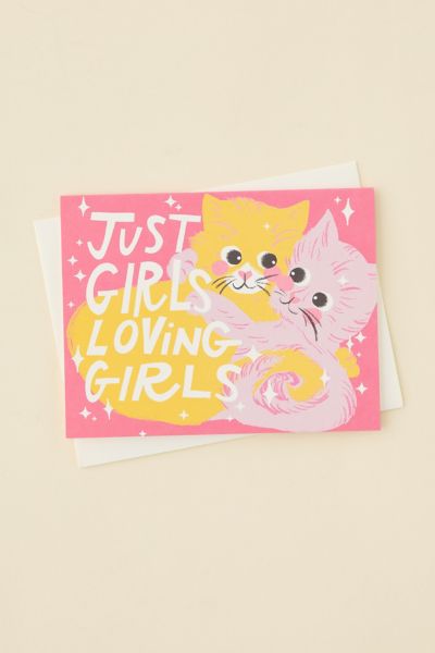 Red Cap Cards Just Girls Greeting Card