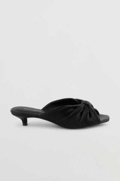 INTENTIONALLY BLANK CURFEW LEATHER KITTEN HEEL IN BLACK, WOMEN'S AT URBAN OUTFITTERS 