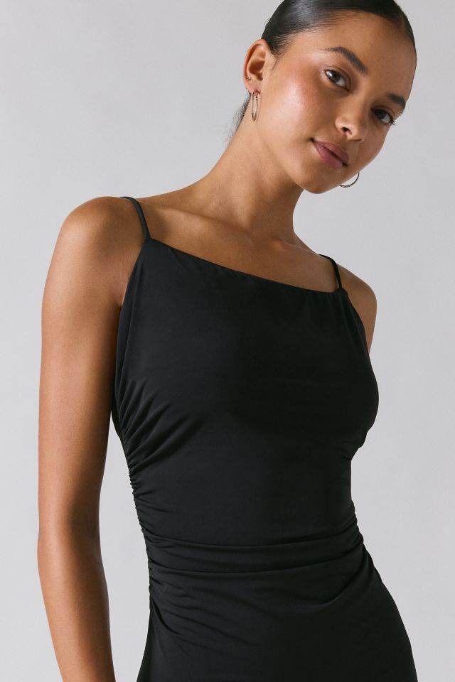 UO Do Not Disturb Ruched Drape Bodycon Maxi Dress #1