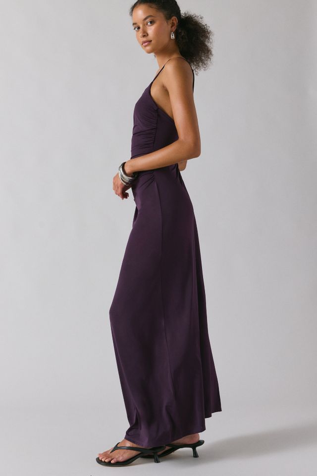 UO Do Not Disturb Ruched Drape Bodycon Maxi Dress #2