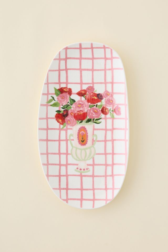 Floral Ceramic Trinket Tray #1