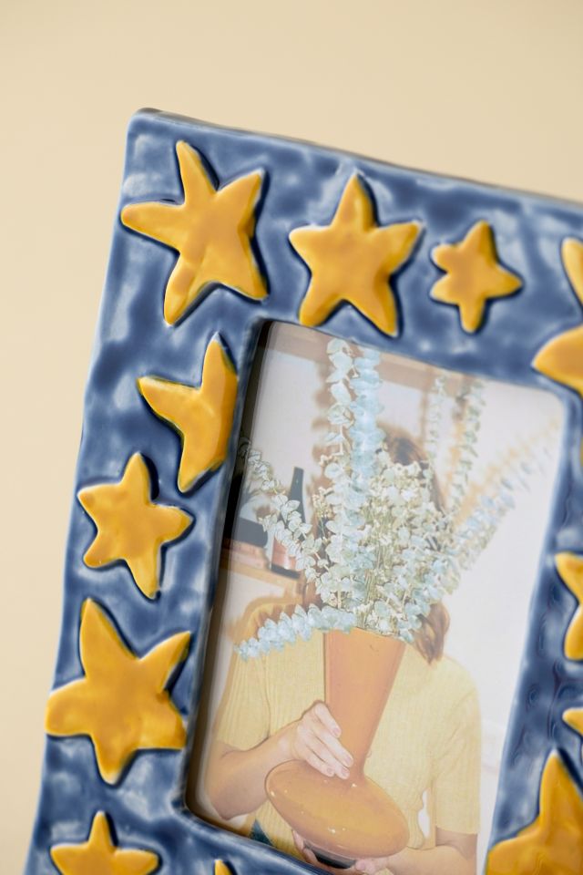 Stars Ceramic 4” x 6” Picture Frame #1