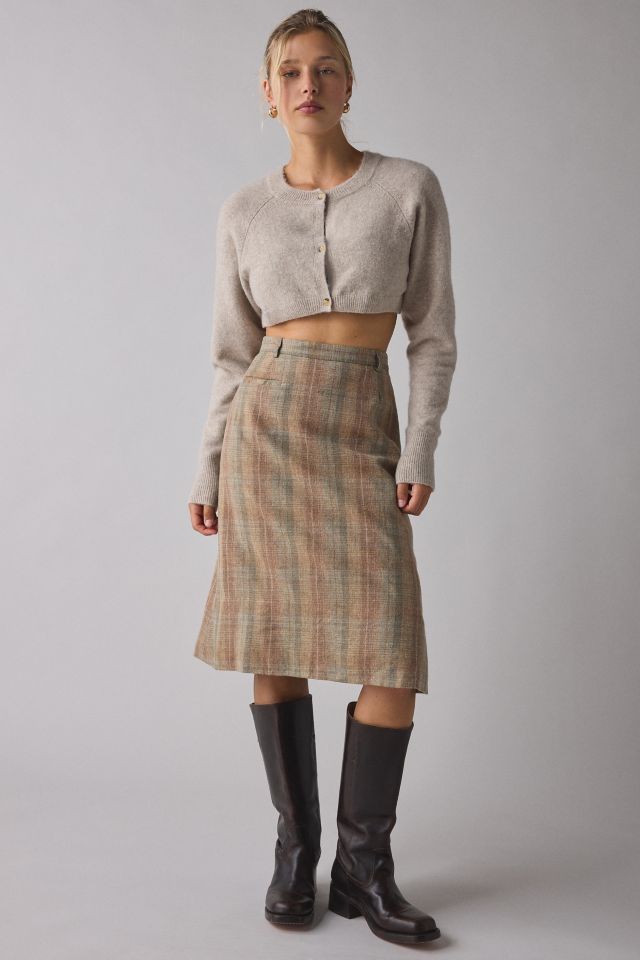Vintage By UO Plaid Midi Skirt #2