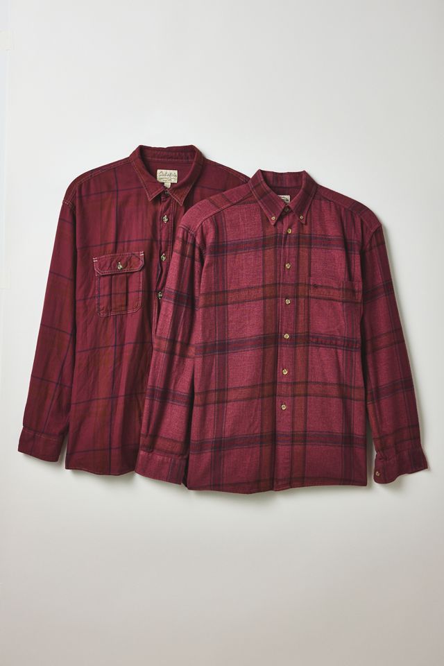 ReMADE By UO Overdyed Oversized Flannel Shirt #1