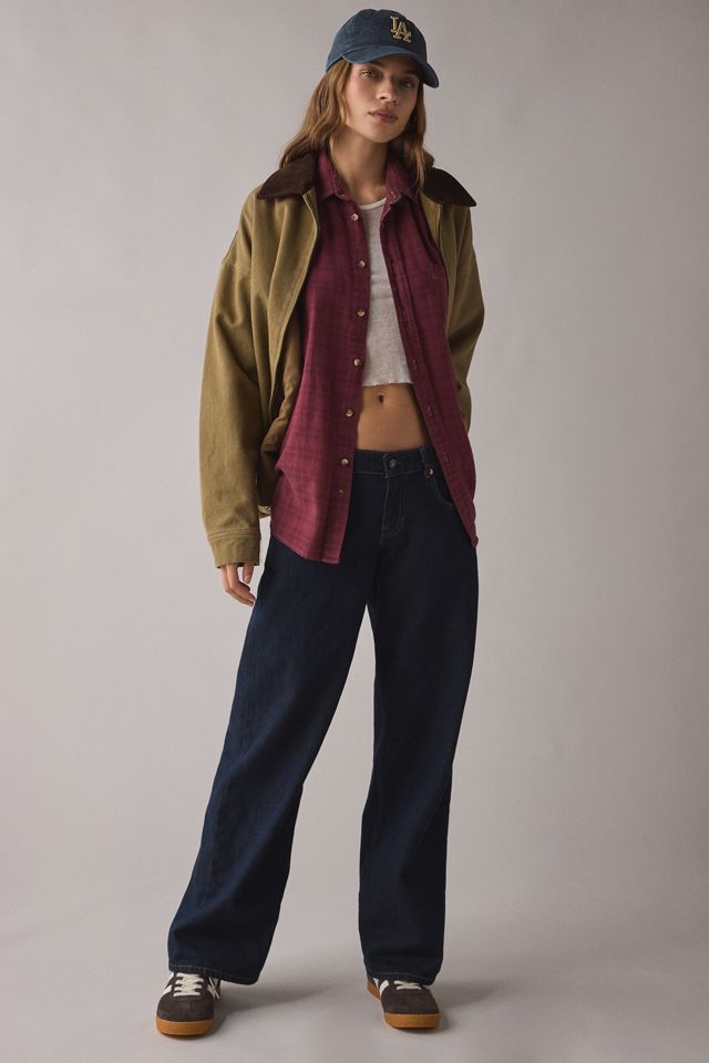 ReMADE By UO Overdyed Oversized Flannel Shirt #3