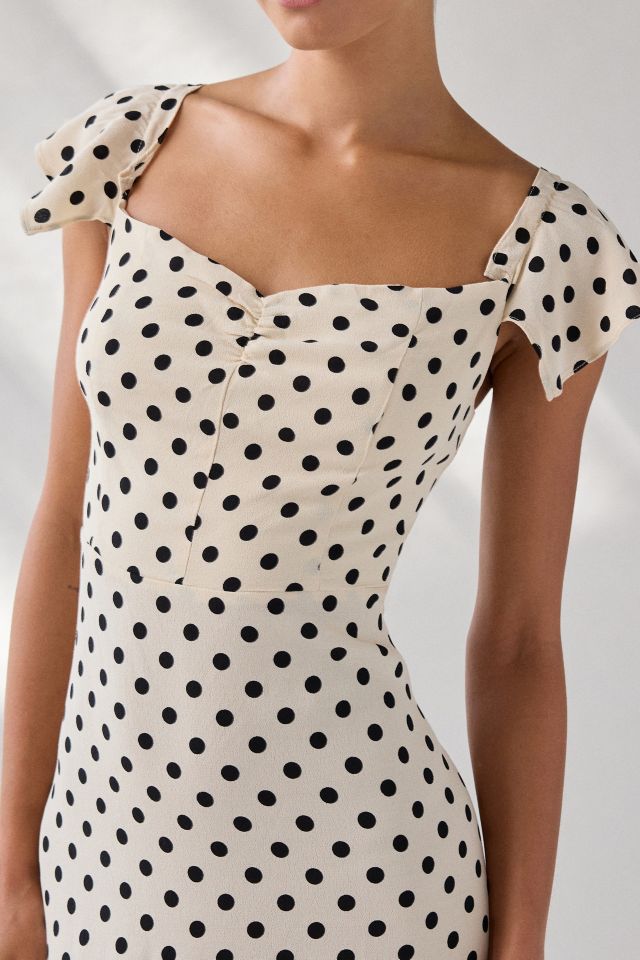 UO Over The Moon Flutter Sleeve Off-The-Shoulder Midi Dress #1