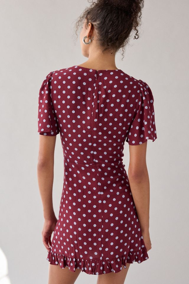 Kimchi Blue Dinner Date Plunging Flutter Sleeve Mini Dress #2
