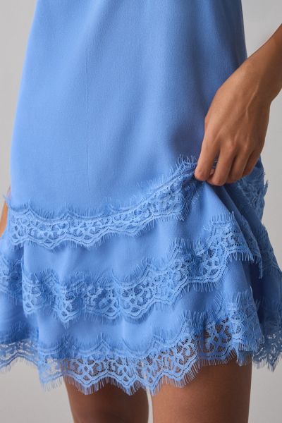 Kimchi Blue Up The Air Tiered Lace Slip Mini Dress