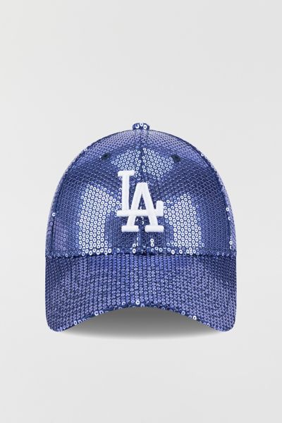 New Era Mlb Los Angeles Dodgers 9forty Allover Sequin Baseball Hat In Navy, Women's At Urban Outfitters In Blue
