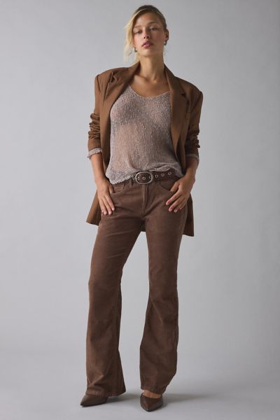 Bdg Teo Relaxed Low-rise Bootcut Corduroy Pant In Brown, Women's At Urban Outfitters