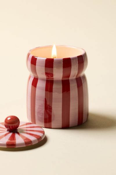 Paddywax Holiday Cabana 7 oz Scented Candle In Pink Peppermint At Urban Outfitters In Multi