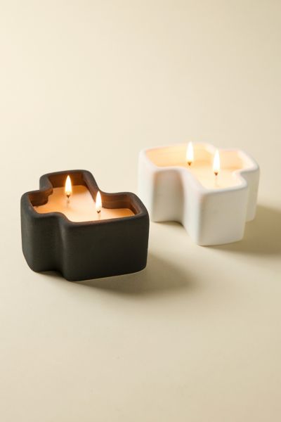 Paddywax Jigsaw 4 oz Scented Candle Set In Salted Air/smoked Woods At Urban Outfitters In Black