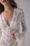 Kimchi Blue Irene Sheer Lace Ruffle Bell Sleeve Top