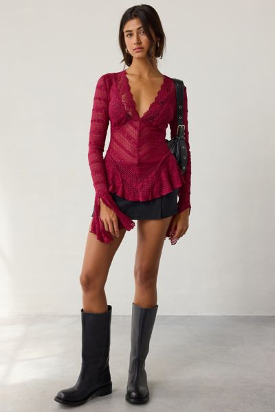 Jaded London Tribeca Off-The-Shoulder Zip-Up Cardigan