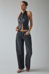 UO Julia Coated Open-Back Cropped Vest Top
