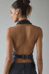 UO Julia Coated Open-Back Cropped Vest Top