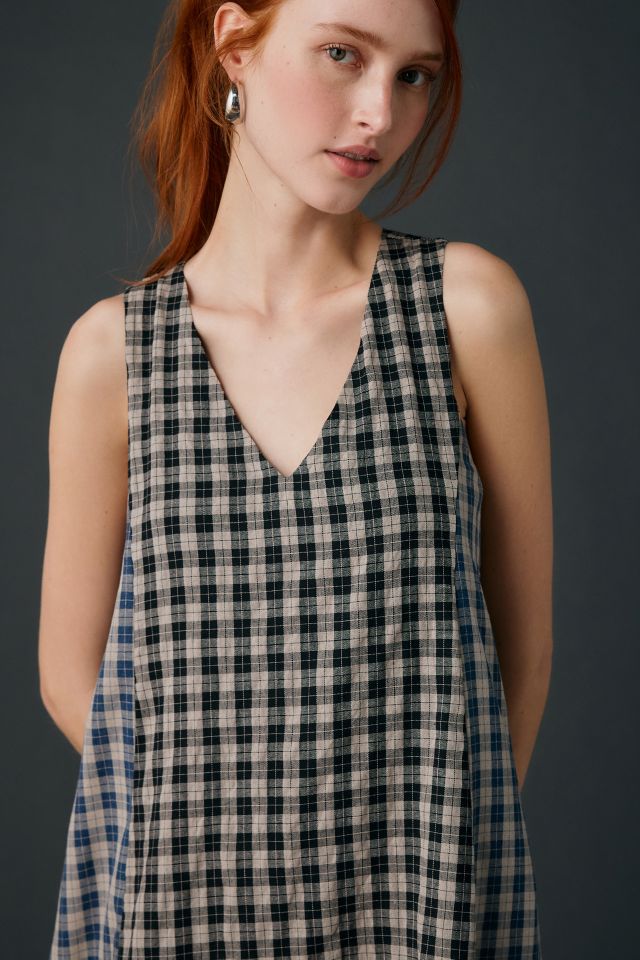 Daisy Street Poem Patchwork Plaid Maxi Dress #1