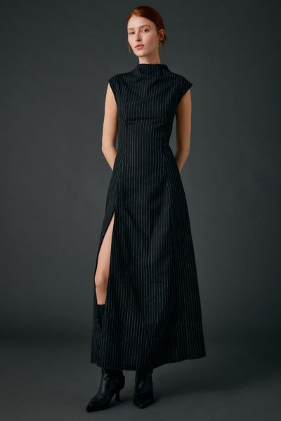 Daisy Street Avalon Pinstripe High Neck Maxi Dress