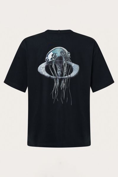 Oakley Futurescape Jellyfish Graphic Tee In Blackout, Men's At Urban Outfitters In Black