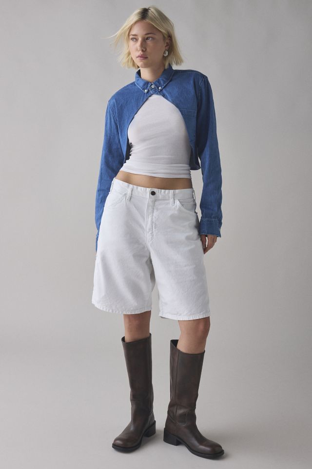 ReMADE By UO Denim Shirt Bolero Top #2