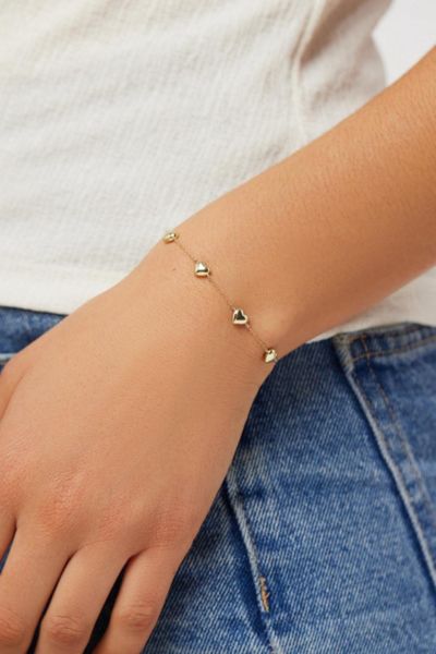 Ana Luisa Lani Heart Bracelet In Gold, Women's At Urban Outfitters
