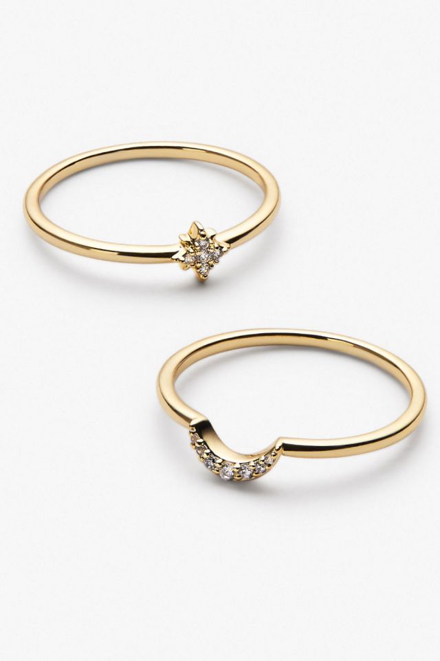 Ana Luisa Sky Set Moon and Star Rings #2