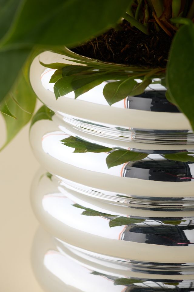 Areaware Tall Chrome Stacking Planter #2