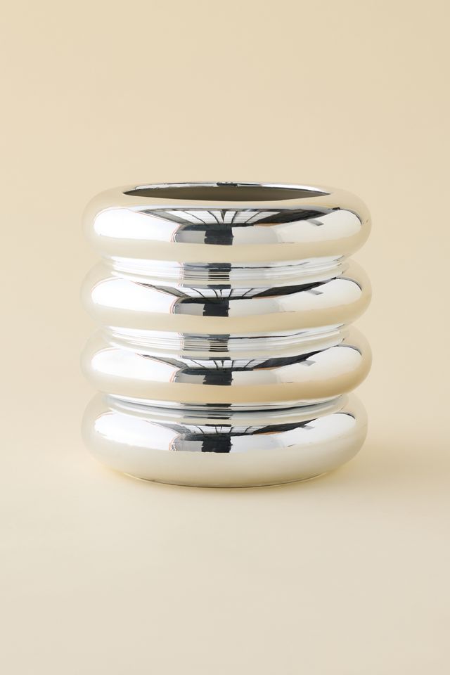 Areaware Tall Chrome Stacking Planter #3
