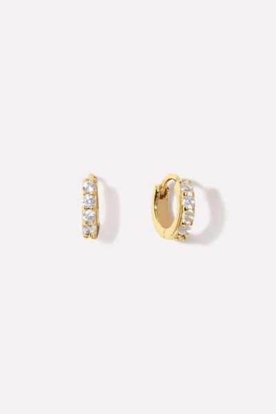 Ana Luisa Suzanne Cubic Zirconia Huggie Hoop Earrings