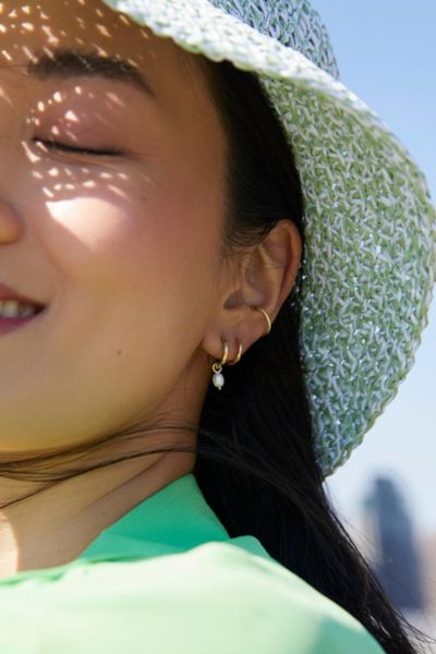 Ana Luisa Frida Huggie Hoops In Gold, Women's At Urban Outfitters