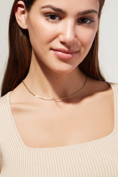 Ana Luisa Laura Slim Link Chain Necklace