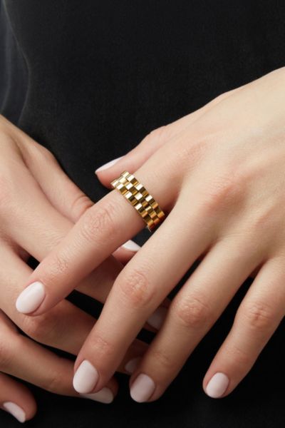 Ana Luisa Parker Statement Ring In Gold, Women's At Urban Outfitters