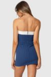 Edikted Nori Pinstripe Fold Over Dress