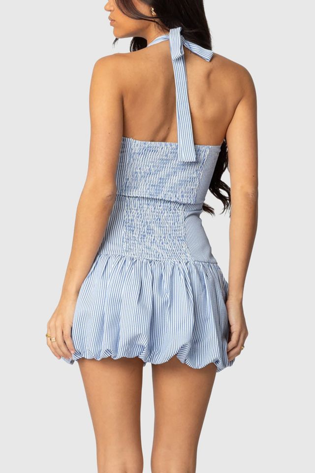 Edikted Pinstripe Bubble Skirt Mini Dress #3