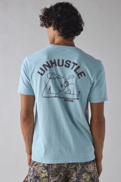 Roark Unhustle Mountain Graphic Tee In Blue, Men's At Urban Outfitters In Burgundy