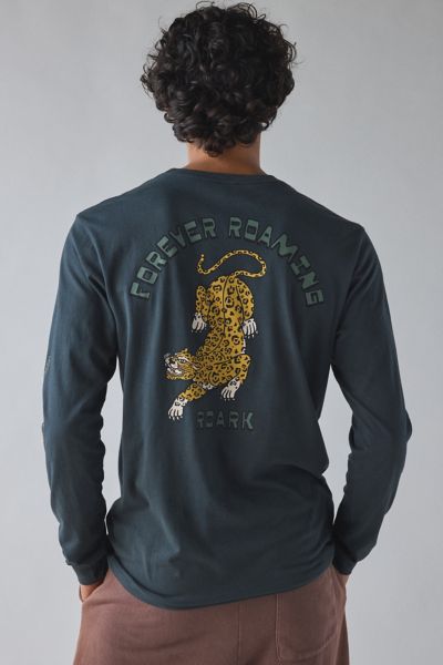 Roark Forever Roaming Graphic Long Sleeve Tee In Black, Men's At Urban Outfitters In Blue