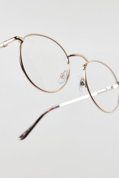 Vintage By UO Gold Rim Round Glasses