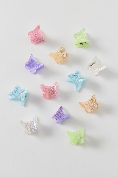 Vintage By UO Colorful Butterfly Mini Claw Clips Product Page