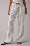 BDG Kayla Pinstripe Linen Low-Rise Pant